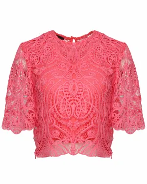 Rosey Glow Lace Tee