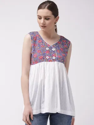 Rust Colour Top With Buttons