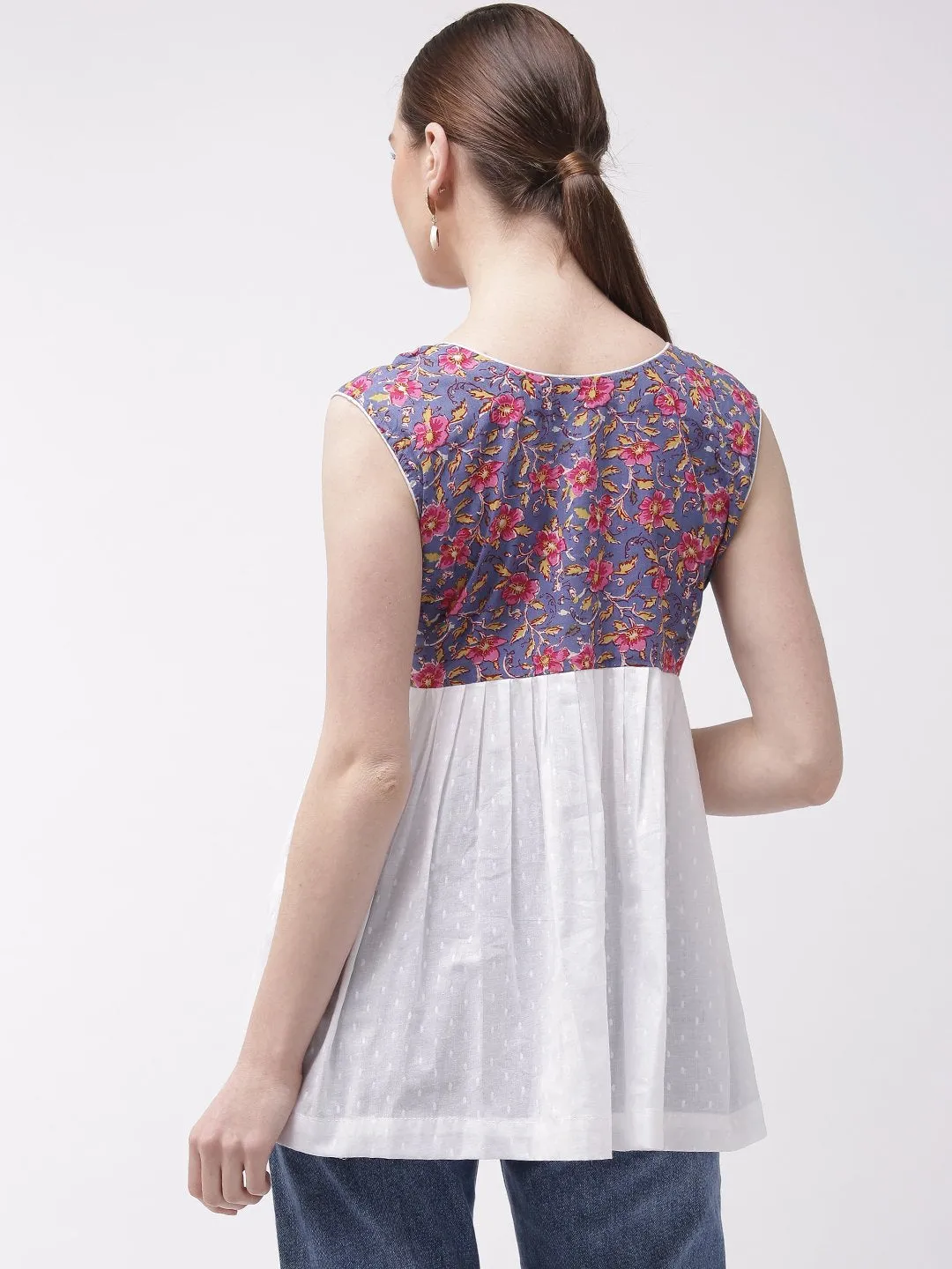 Rust Colour Top With Buttons