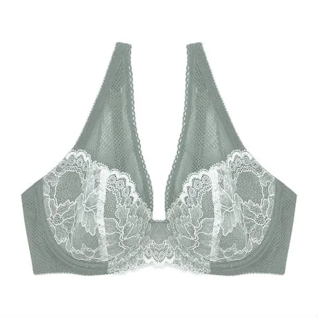 SALE Daisy Ash Green ×White Underwire Bra