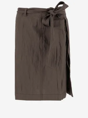 Salvatore Ferragamo wrap kjol gjord av bomullsblandning