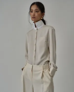 Sanders Button Up in Cream