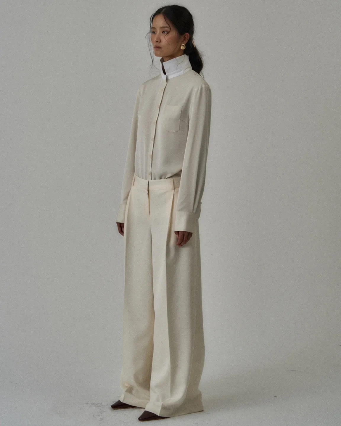 Sanders Button Up in Cream