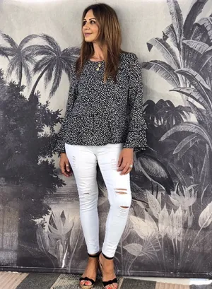 Sarra Top - Black and White
