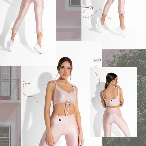 SCRUNCH ROSE SHINE TOP