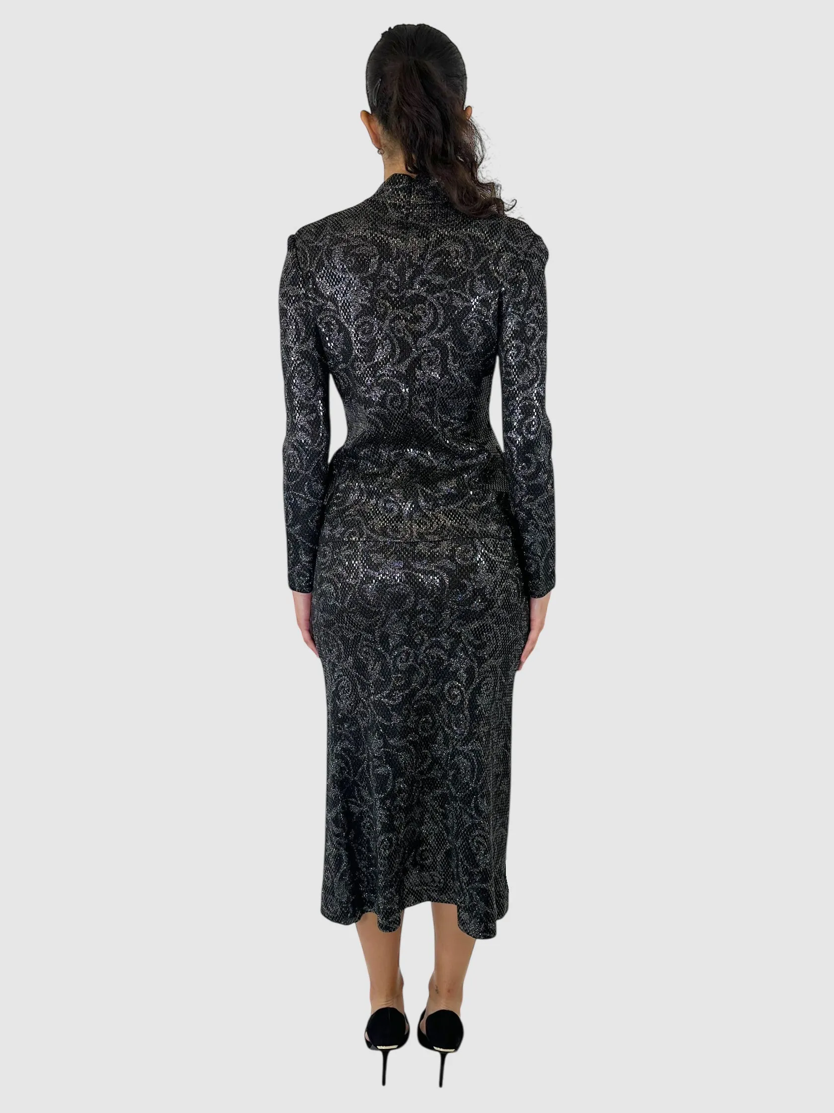 Shimmery Lace Pattern 2-Piece Set - Size 4