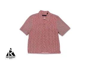 Signature Short-Sleeved Button Up Shirt "Red/White"