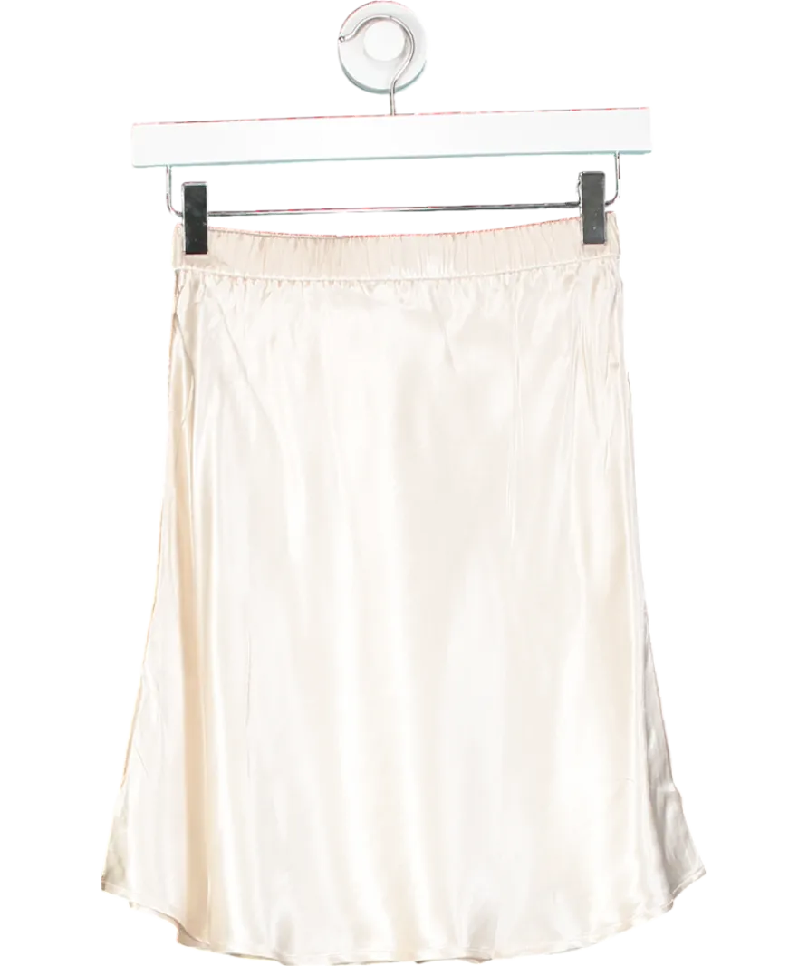 Sinead Keary Cream "the Orla" - Satin Mini Skirt UK XS