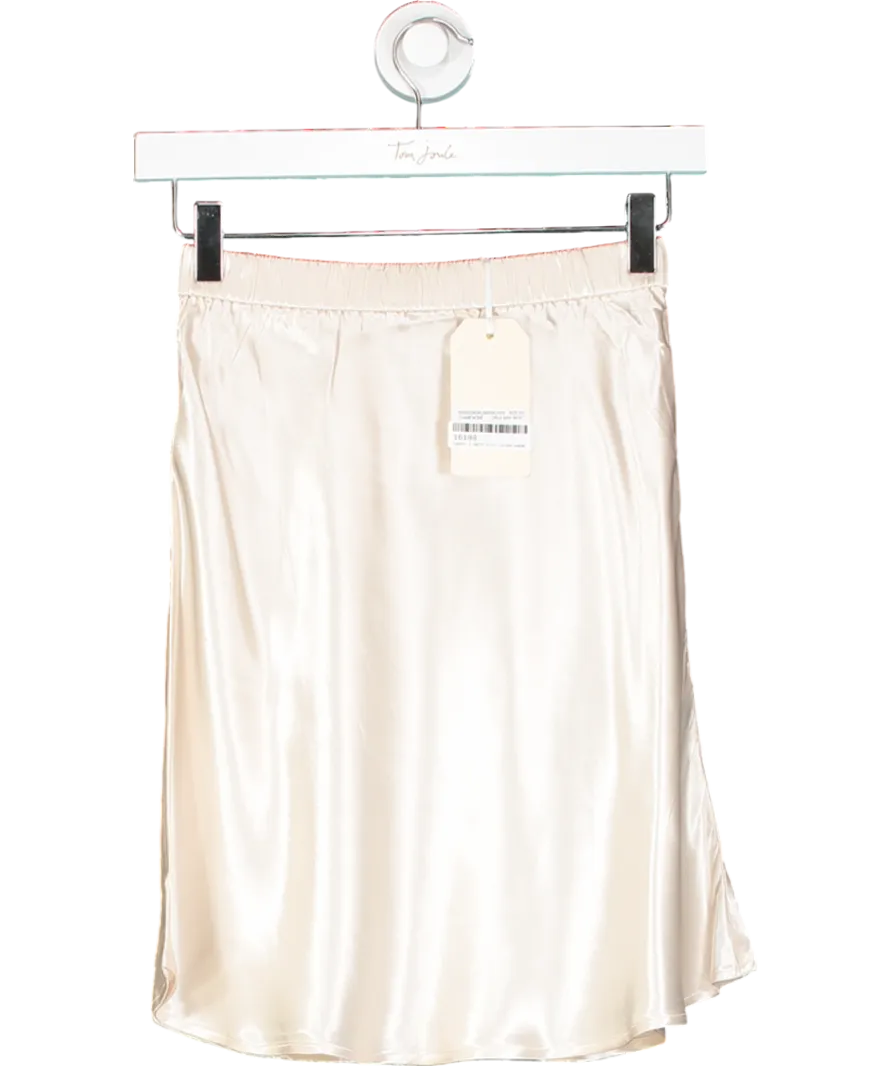Sinead Keary Cream "the Orla" - Satin Mini Skirt UK XS