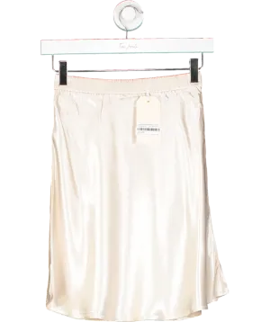 Sinead Keary Cream "the Orla" - Satin Mini Skirt UK XS