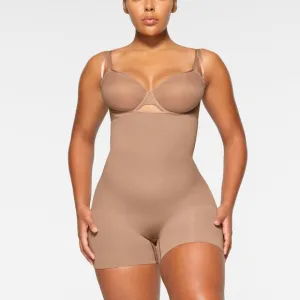 SKIMS Seamless Sculpt Open Bust Shortie Shapewear Bodysuit Sienna Nude NEW Large
