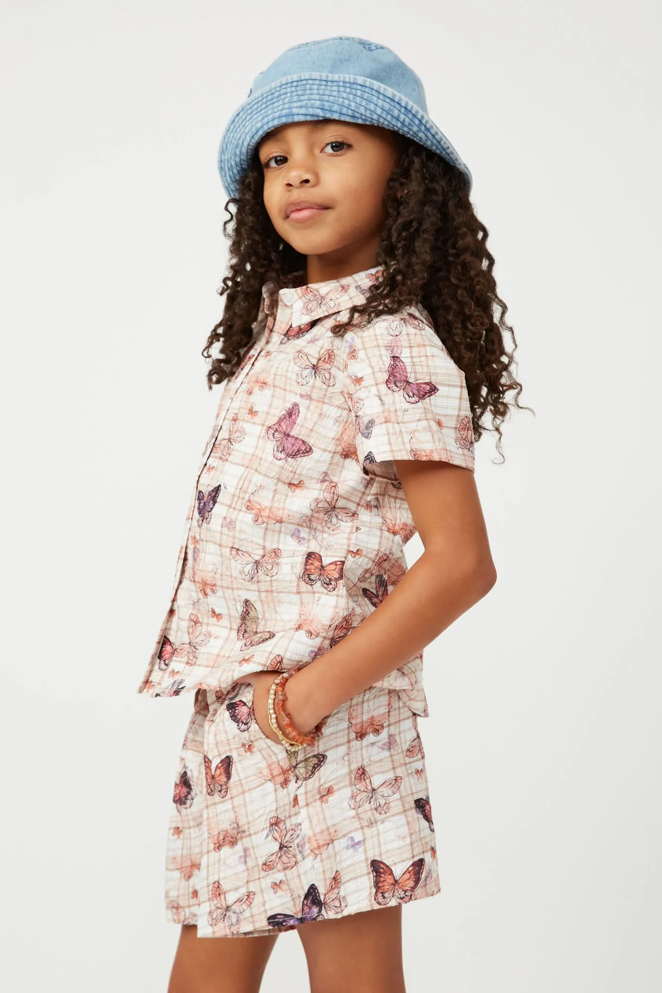 Smithsonian Butterfly Print Button up Shirt