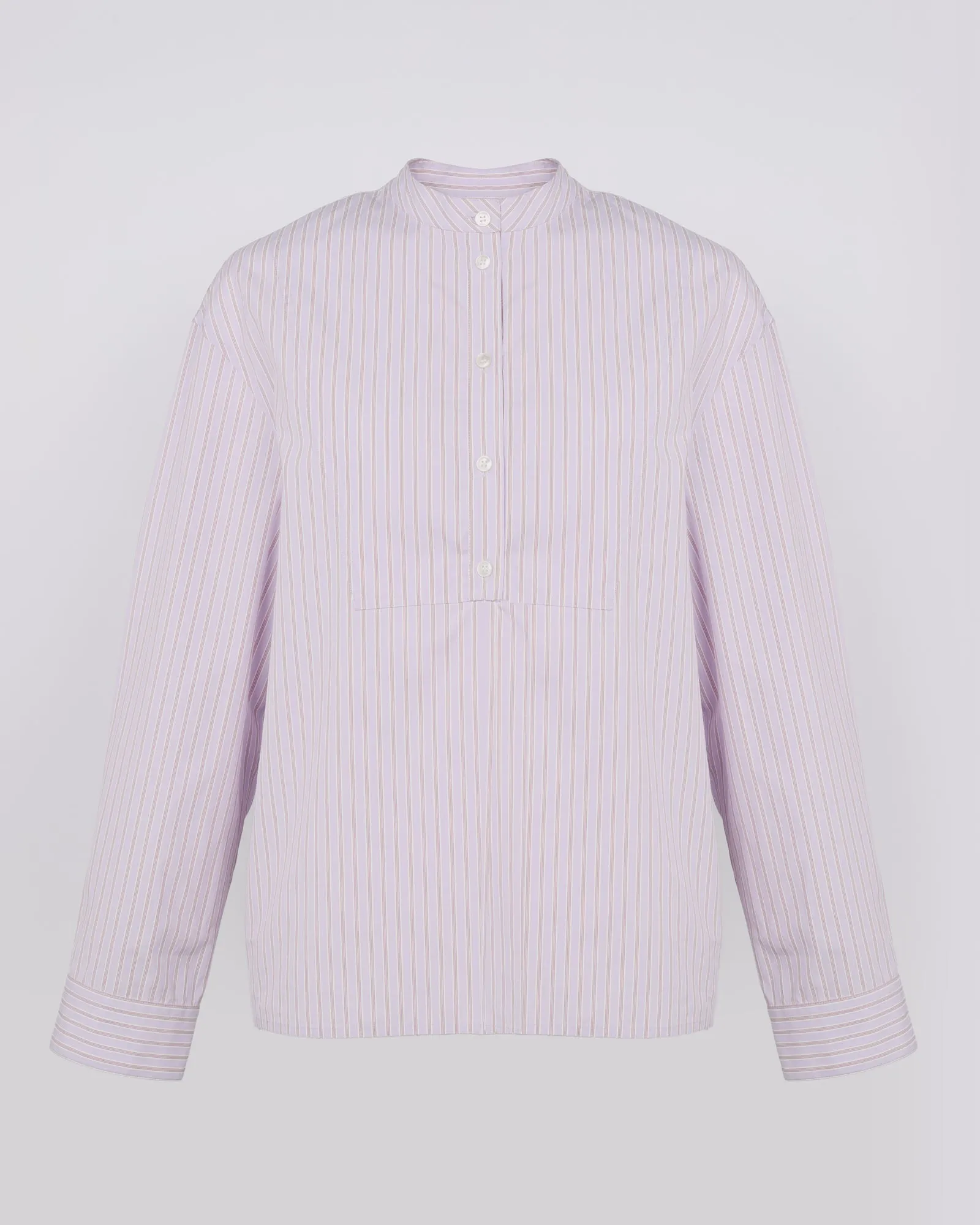 Striped cotton poplin blouse
