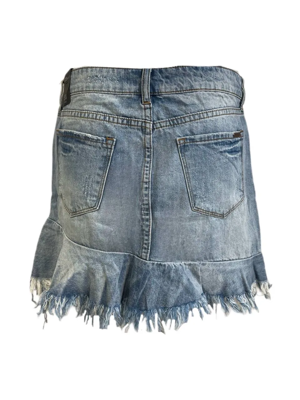 STS Blue Women's Blue Denim Distressed Mini Skirt Size 30 NWT