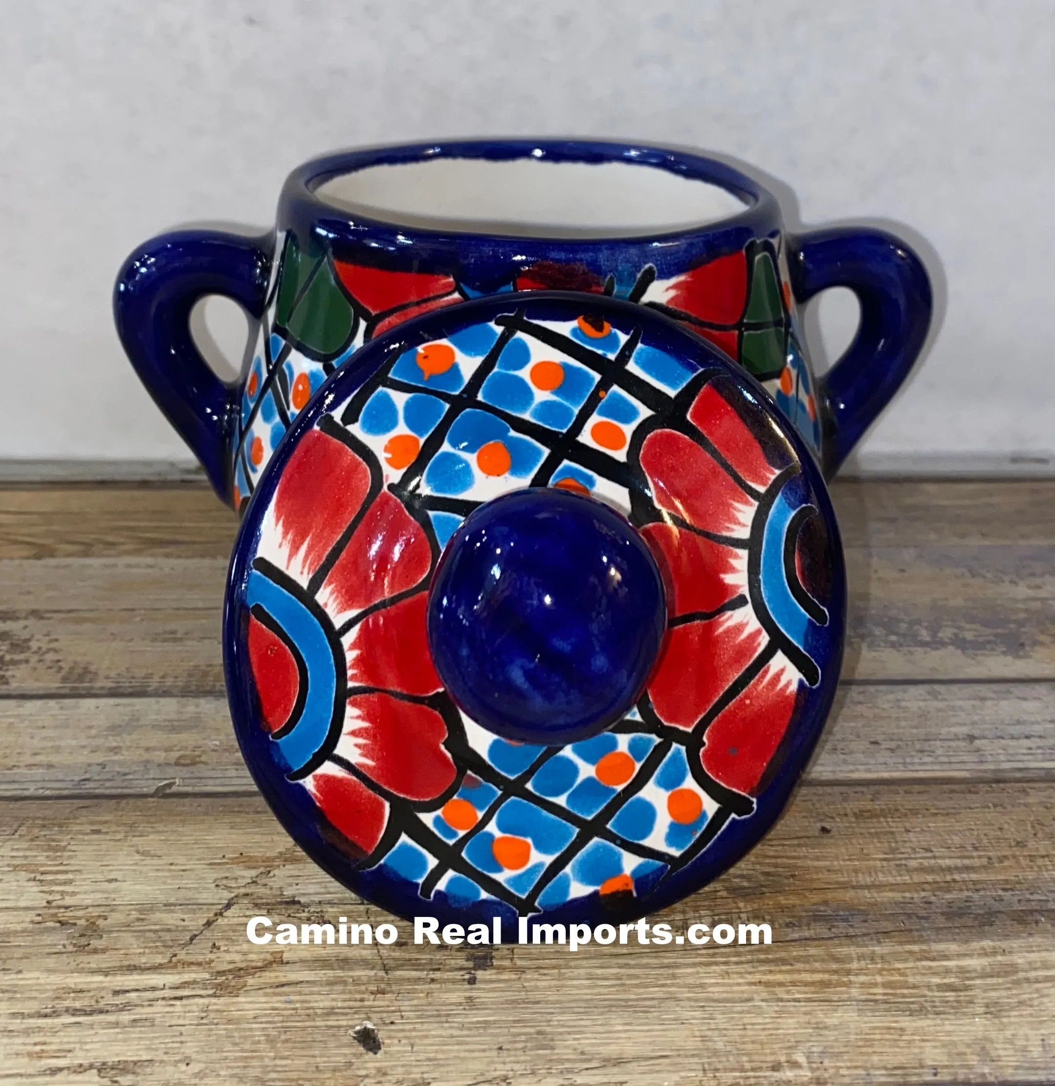 Talavera Pottery Sugar bowl Hand Painted TPSC003
