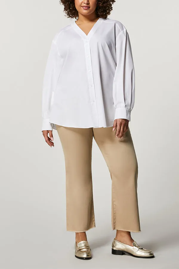 TEDESCO WHITE COTTON POPLIN TUNIC