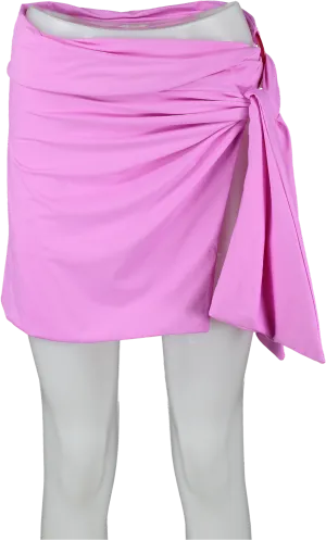 The Attico Swimwear Pink Mini Skirt With Tie Front UK XS