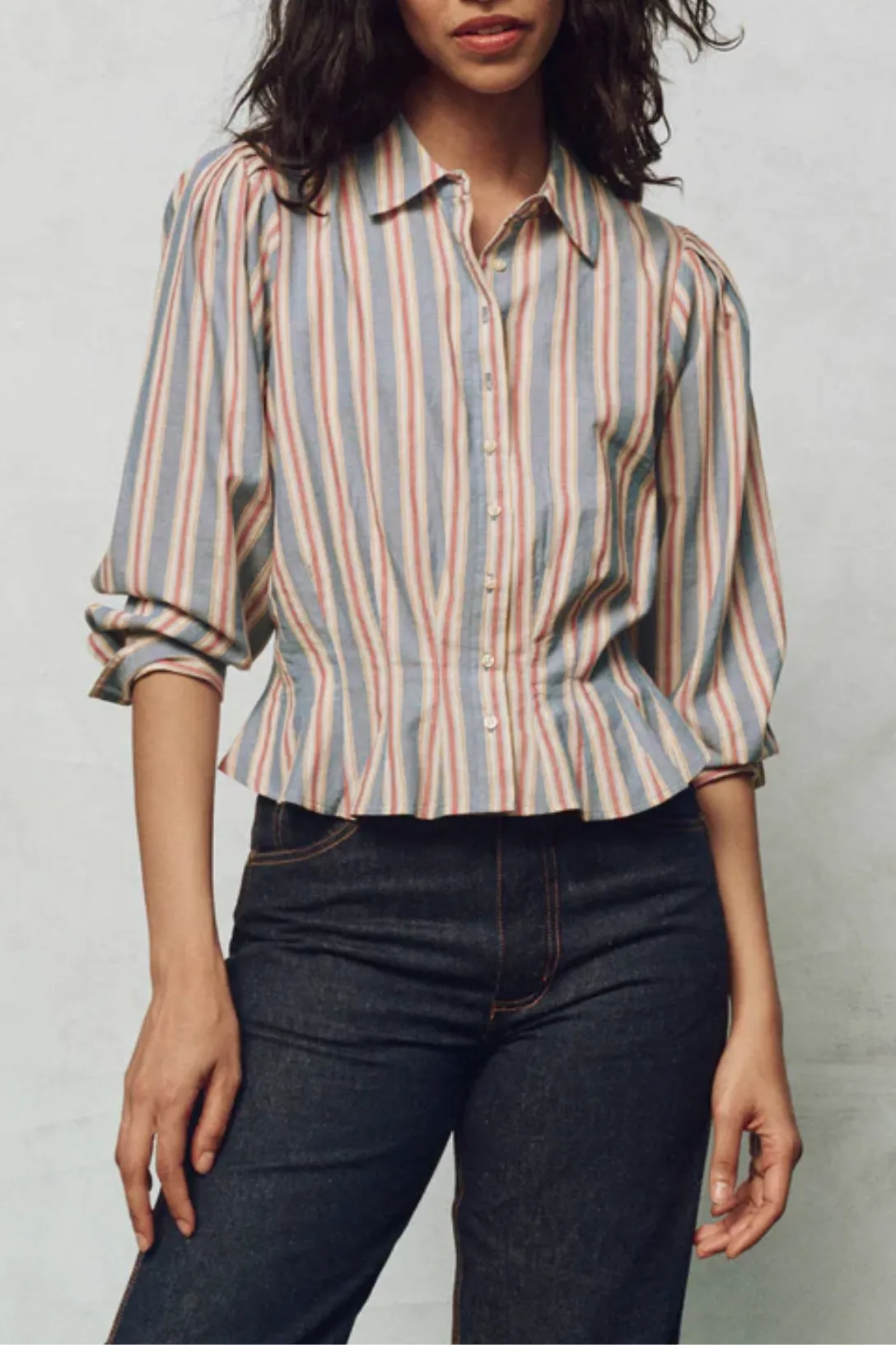 The Honor Top | Blue Frontier Stripe