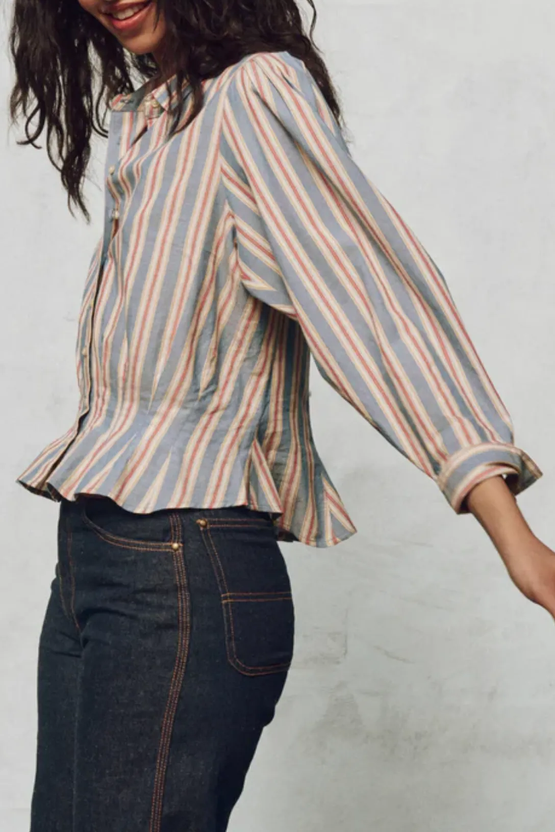 The Honor Top | Blue Frontier Stripe