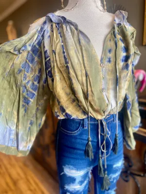 Tie Dye Button Up Top FINAL SALE