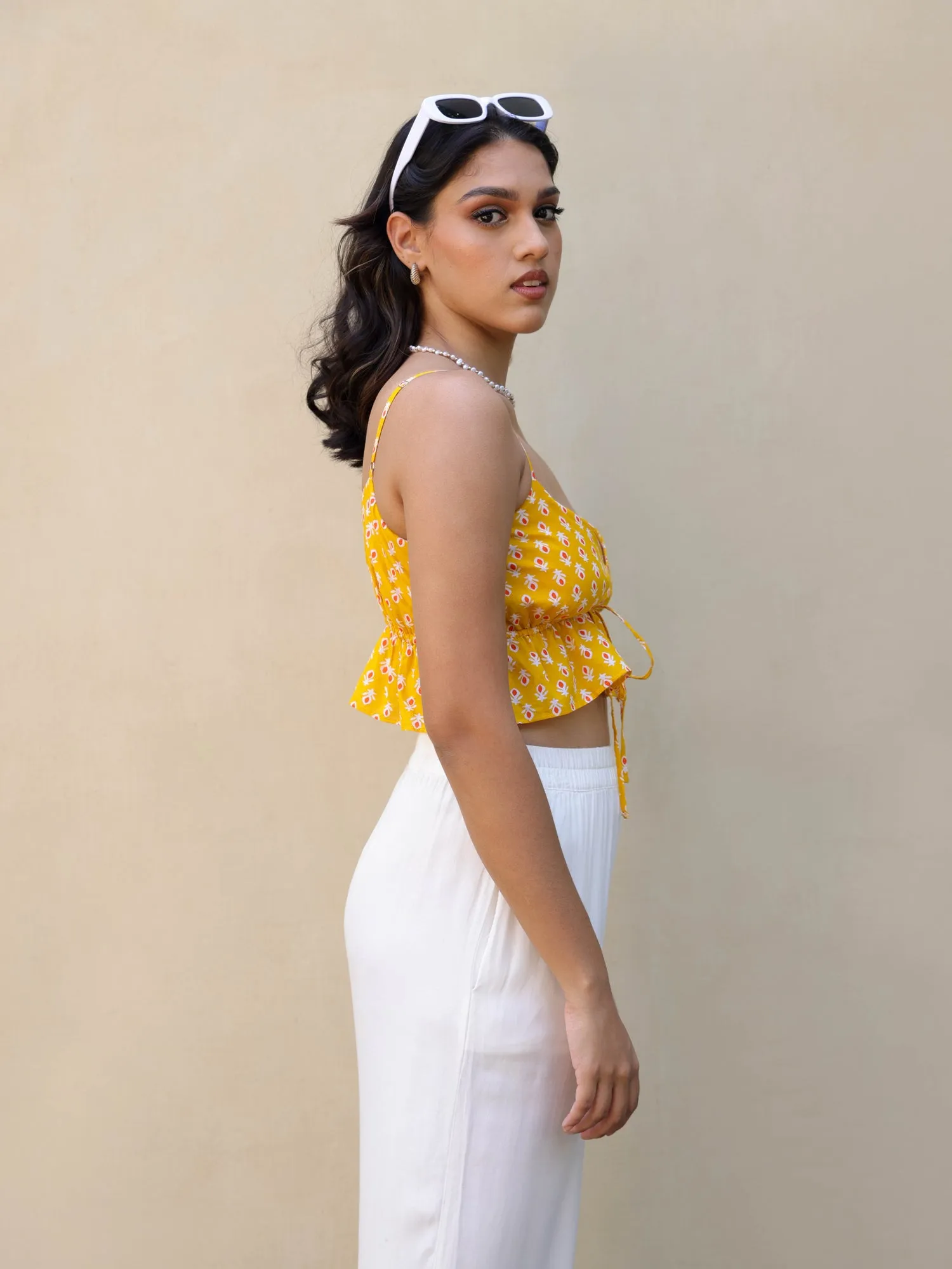 Tie Up Detailed Bustier Top