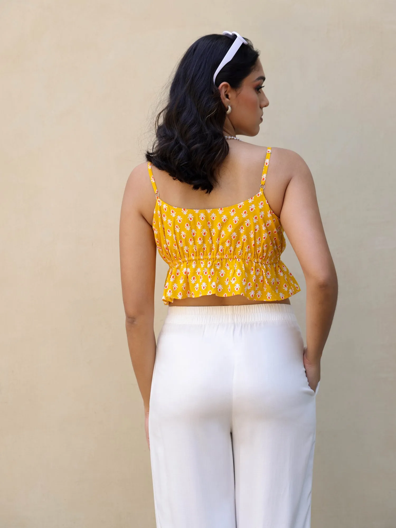 Tie Up Detailed Bustier Top