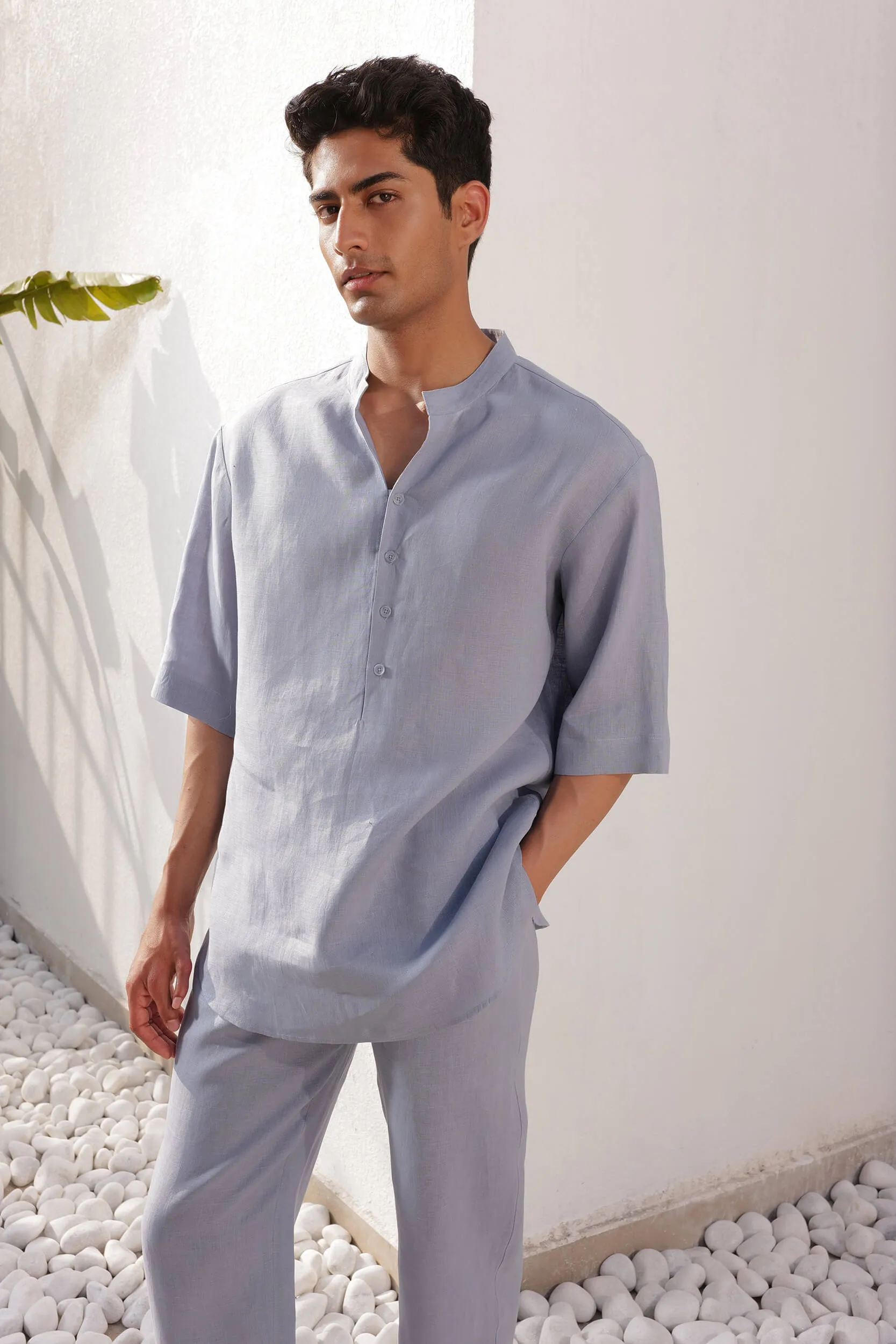 Tuscany Shirt - Man & Tuscany Pants - Man (Dusk Blue)