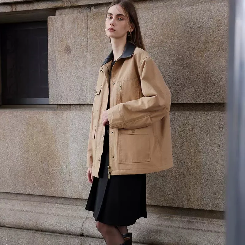Two-Tone Oversized Jacket