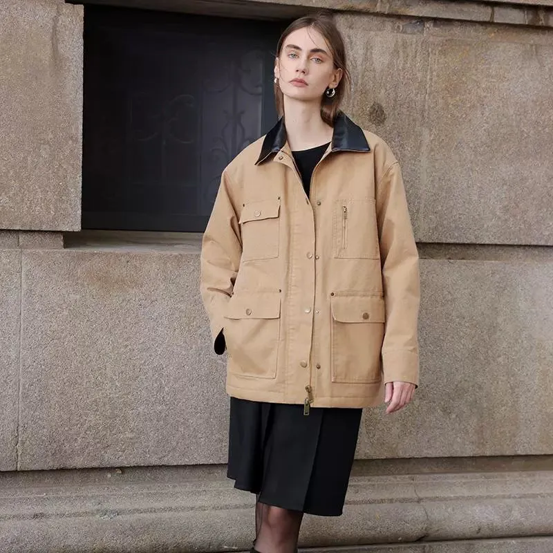 Two-Tone Oversized Jacket