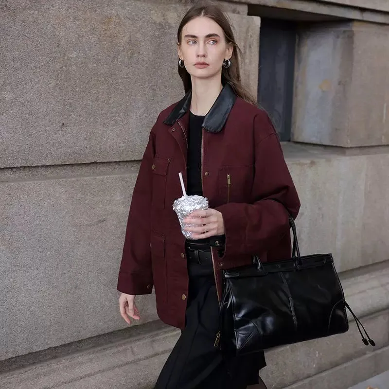 Two-Tone Oversized Jacket