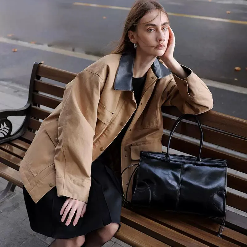 Two-Tone Oversized Jacket