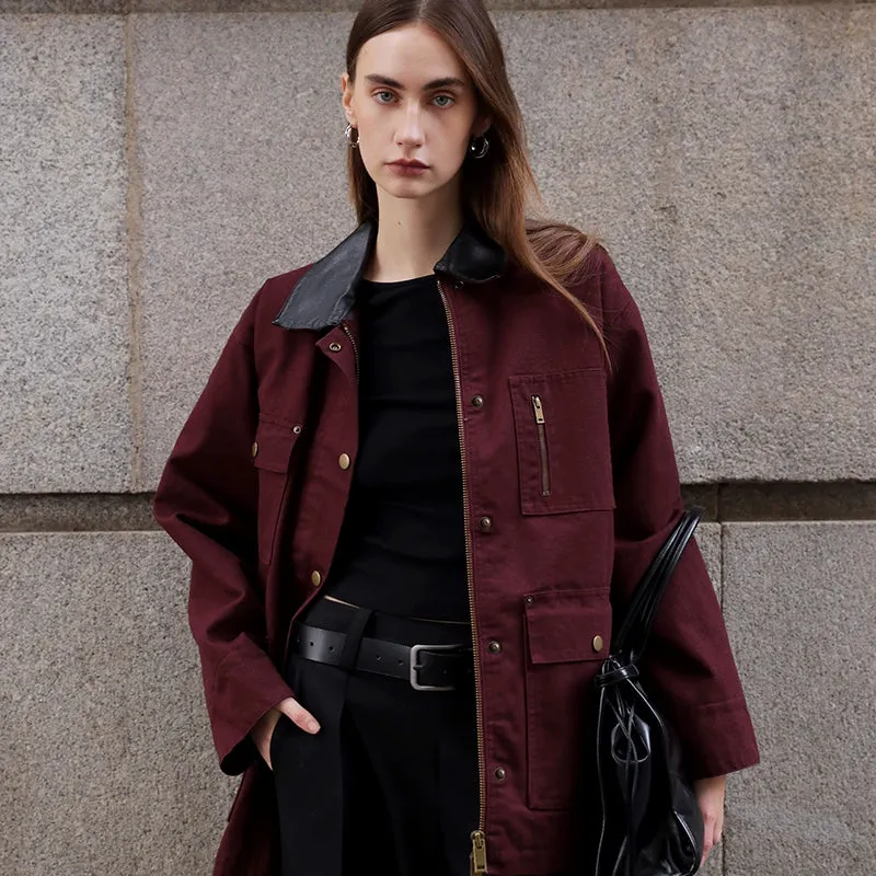Two-Tone Oversized Jacket