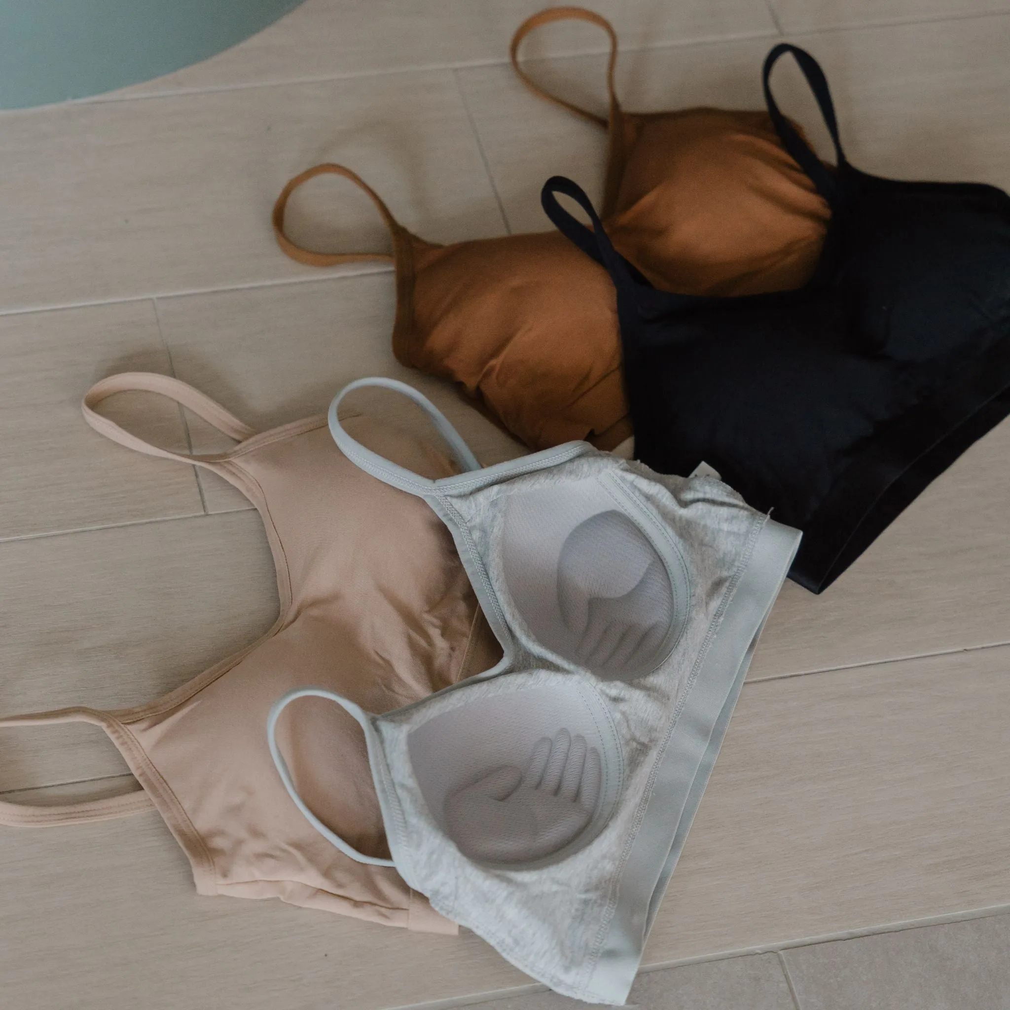 Urban Edge! Mini-Crop Sweetheart Bra Top (Solid Cotton) in Creme Nude