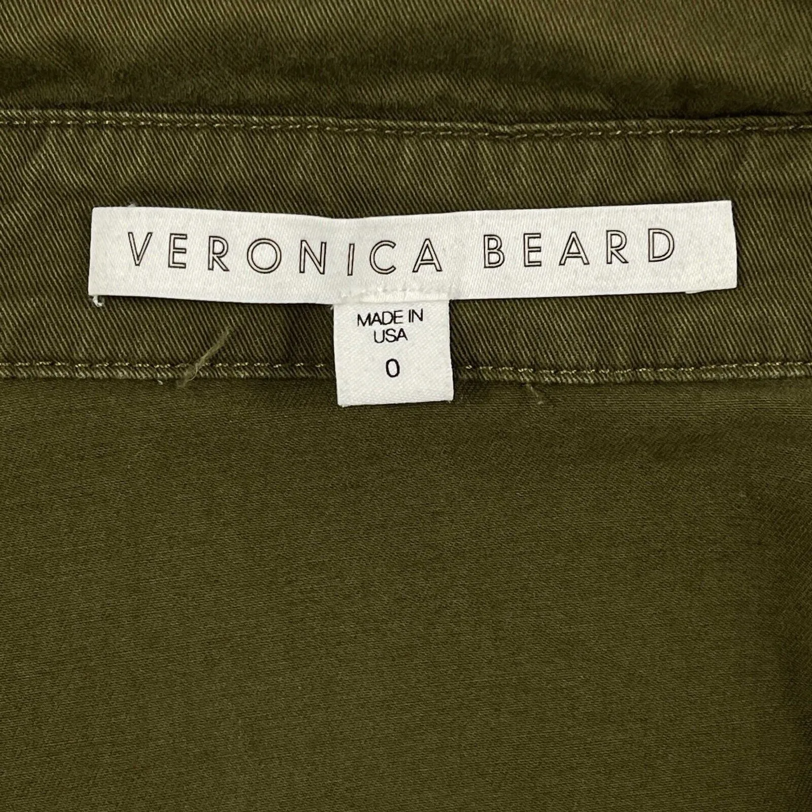 Veronica Beard - Camp Utility Button Jacket - Army Green - Size 0 / XS