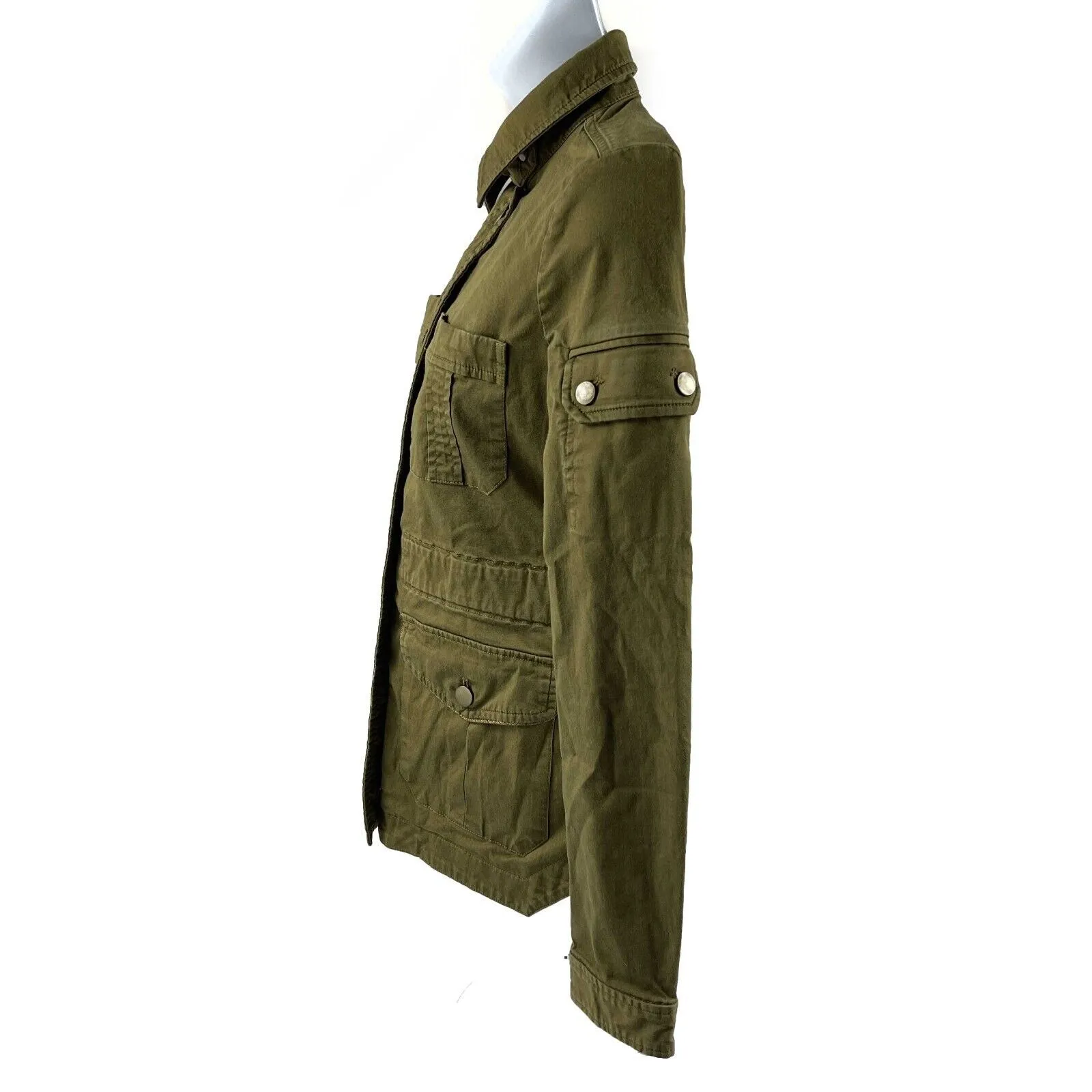 Veronica Beard - Camp Utility Button Jacket - Army Green - Size 0 / XS