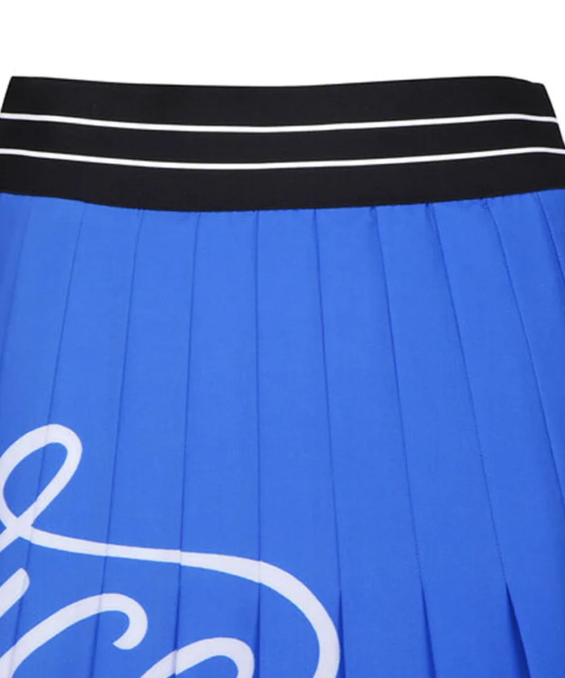 Vice Golf Atelier Women's Big Logo Pleat Skirt - Blue