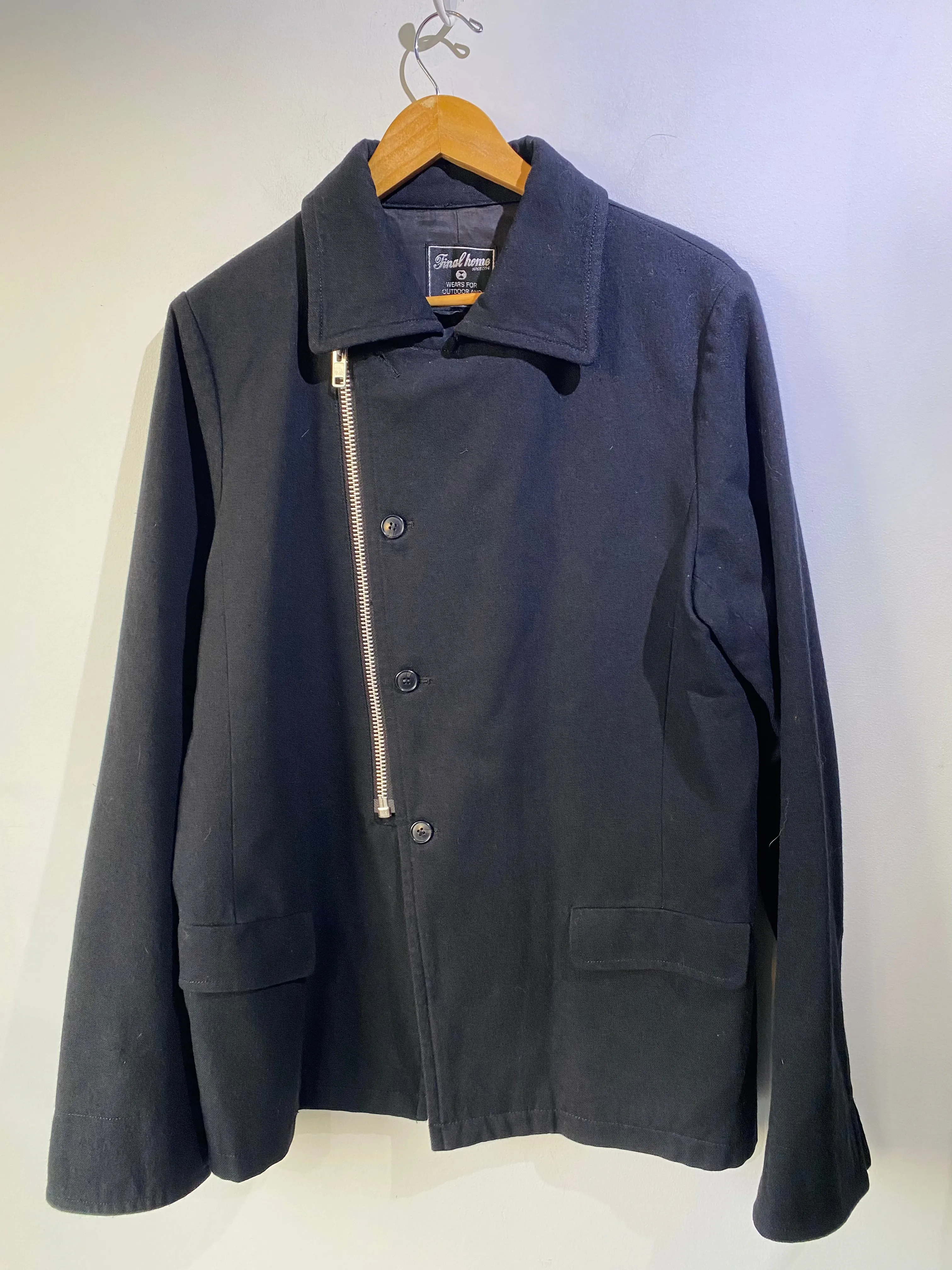 Vintage Final Home Kosuke Tsumura x Issey Miyake Black Wool Jacket