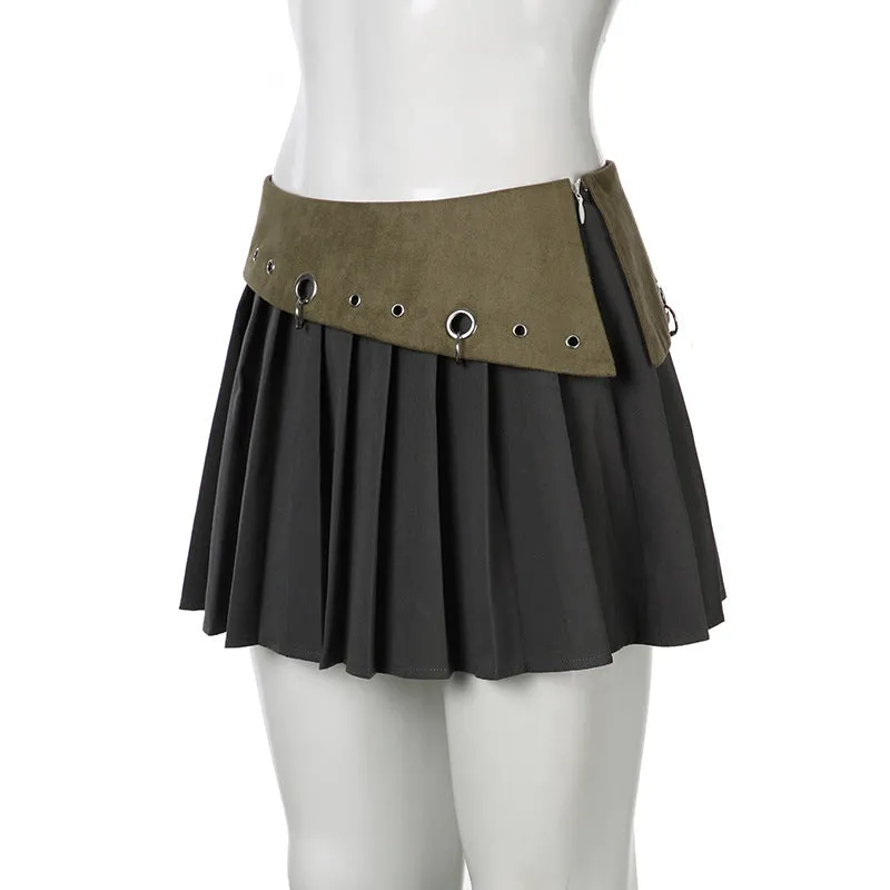 Wasteland slim pleated skirt