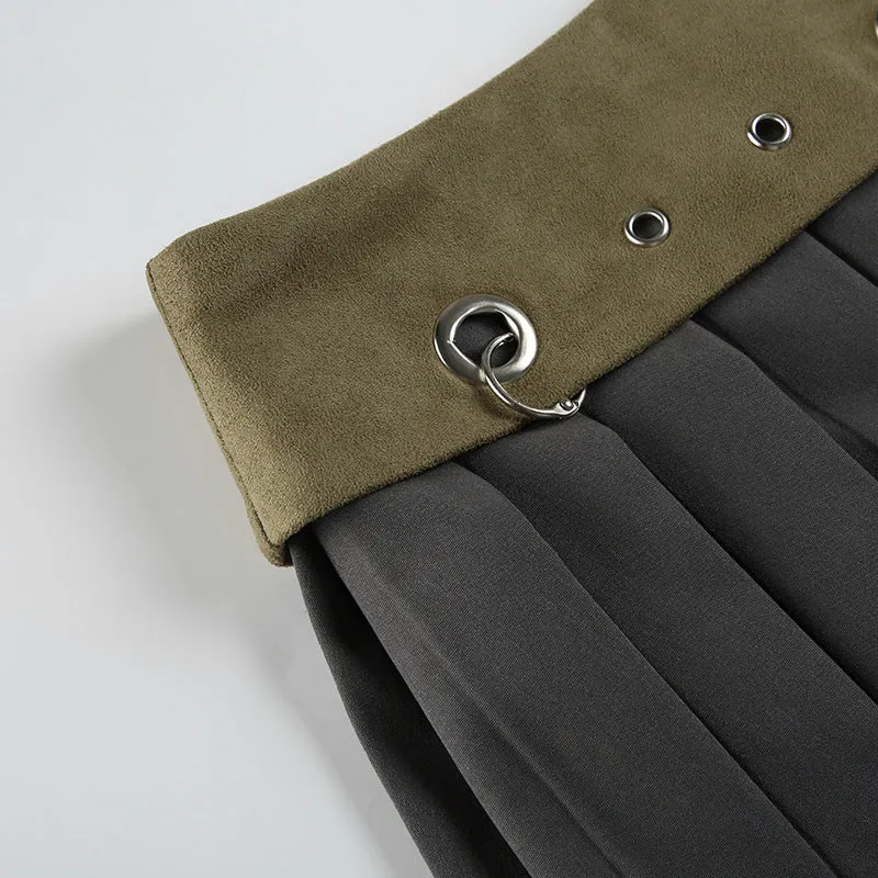 Wasteland slim pleated skirt