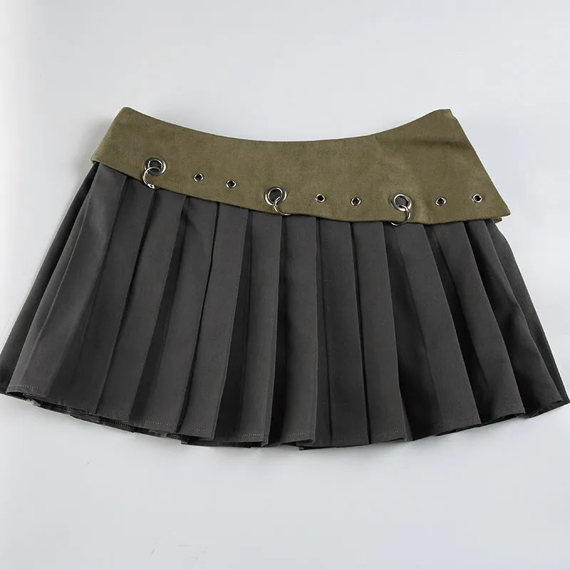 Wasteland slim pleated skirt