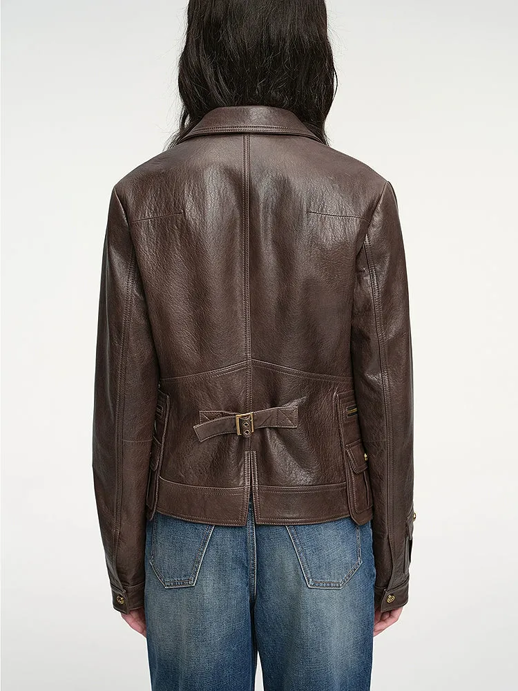 Waxed Sheepskin Utility Jacket
