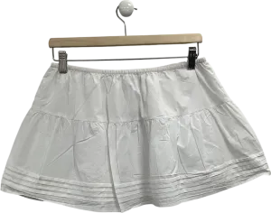 White Fox White Cotton Mini Skirt UK M