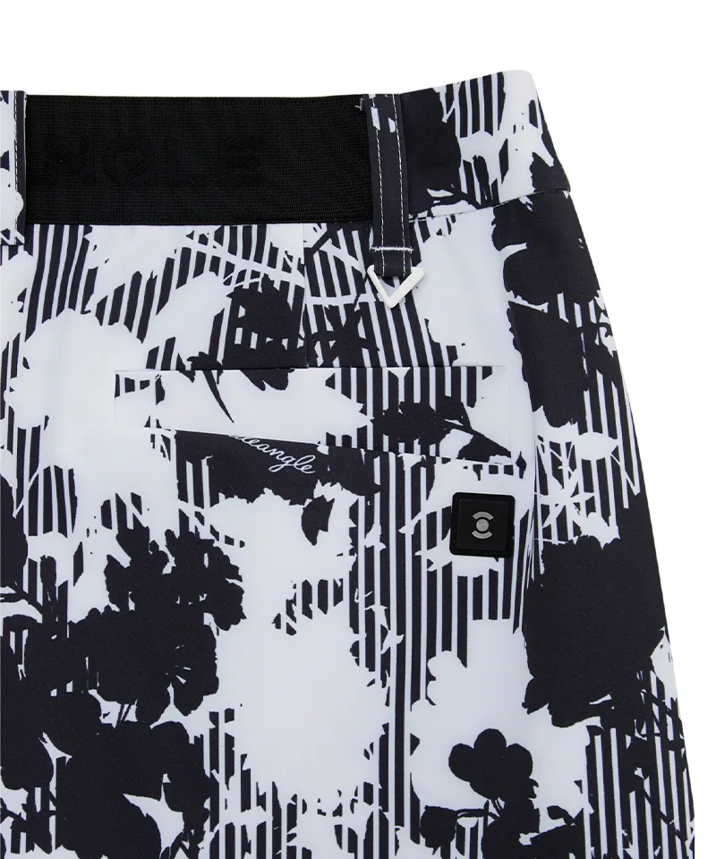 WideAngle: TO Flower Partial Pleated Culotte - Black