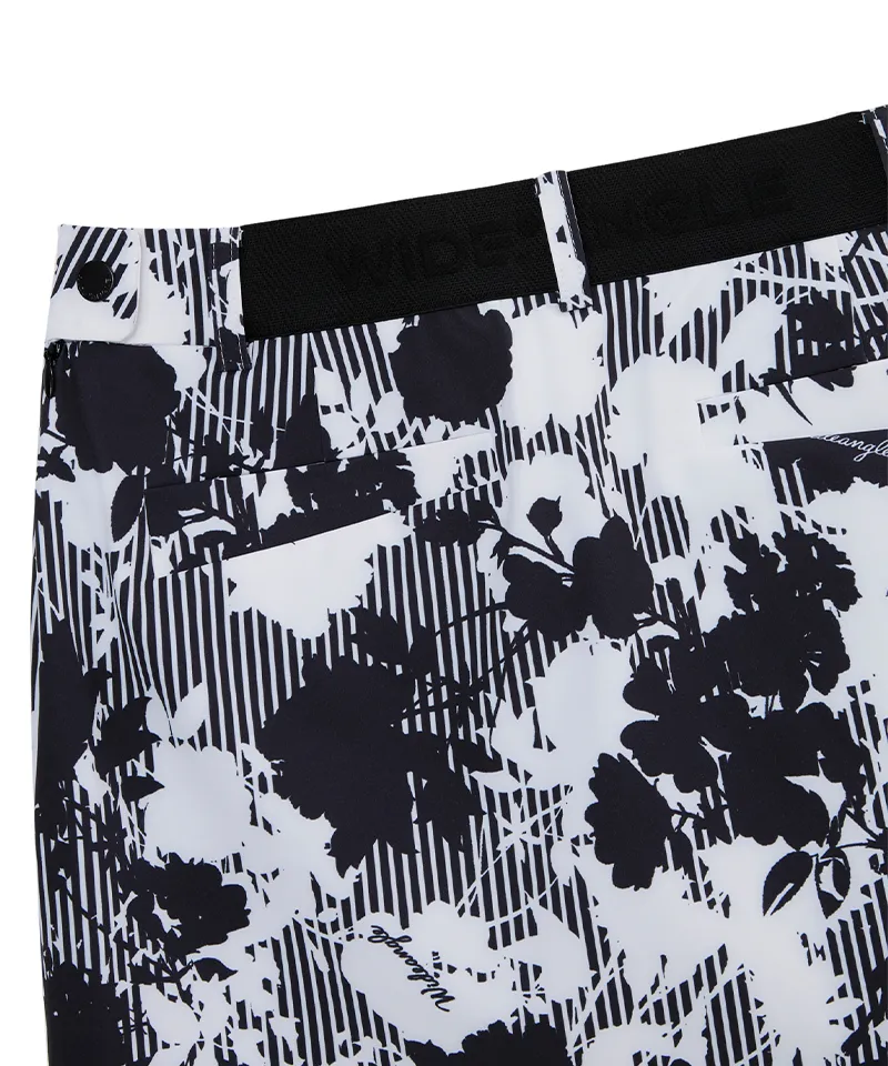 WideAngle: TO Flower Partial Pleated Culotte - Black