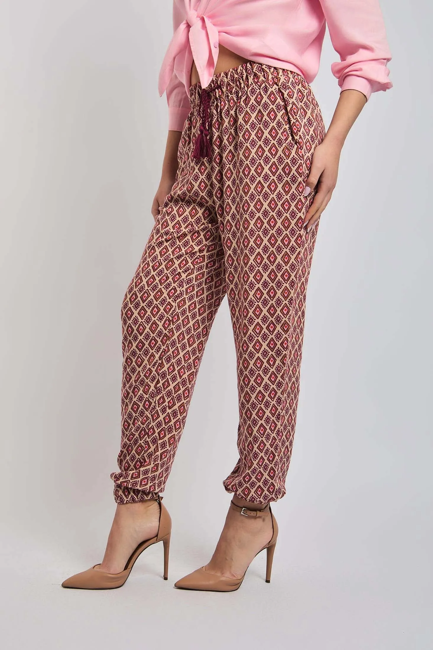 Women Pant Printed Jogger Multicolor
