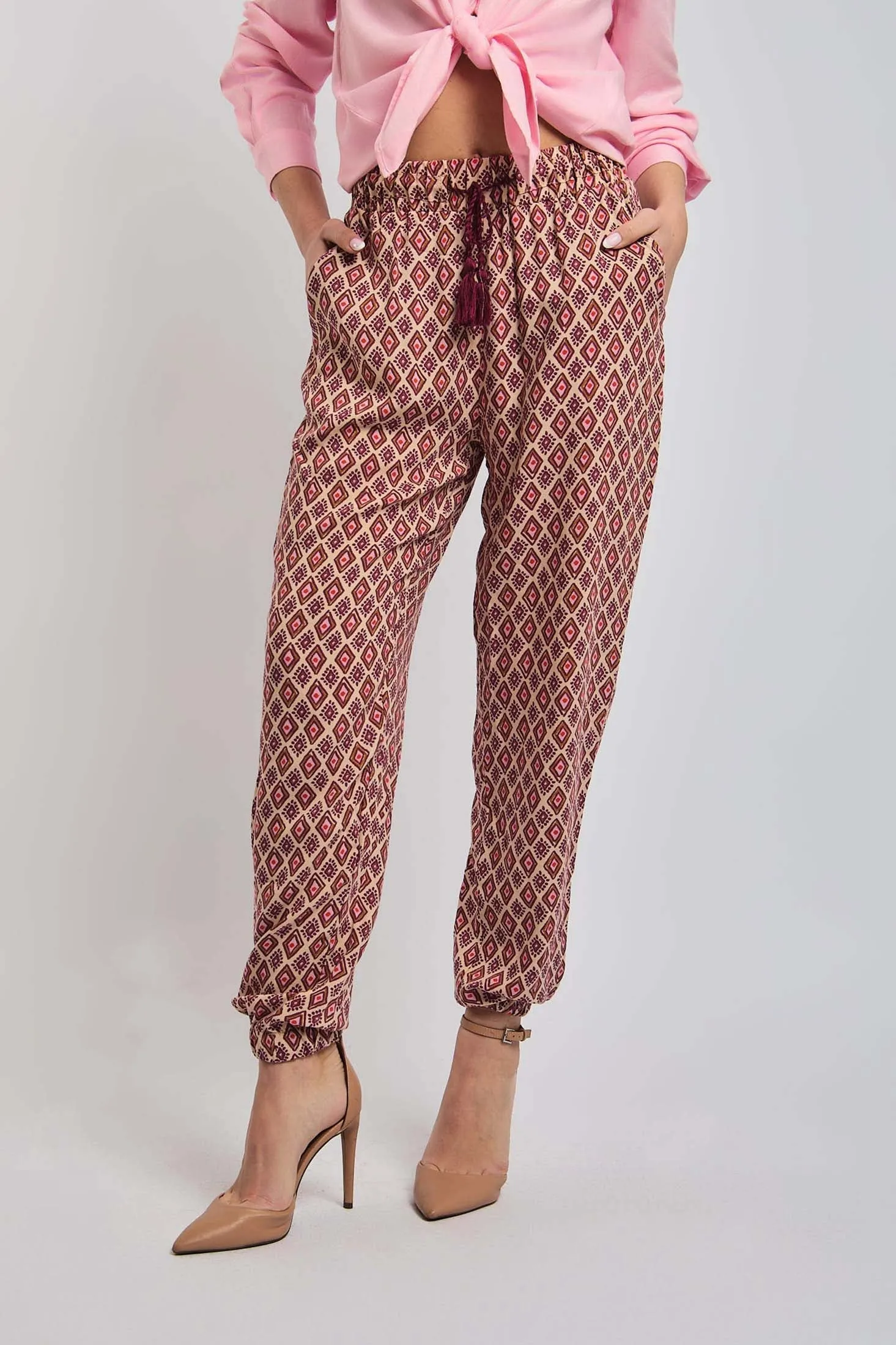 Women Pant Printed Jogger Multicolor