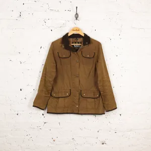 Women's Barbour Utility Wax Jacket - Brown - Womens L