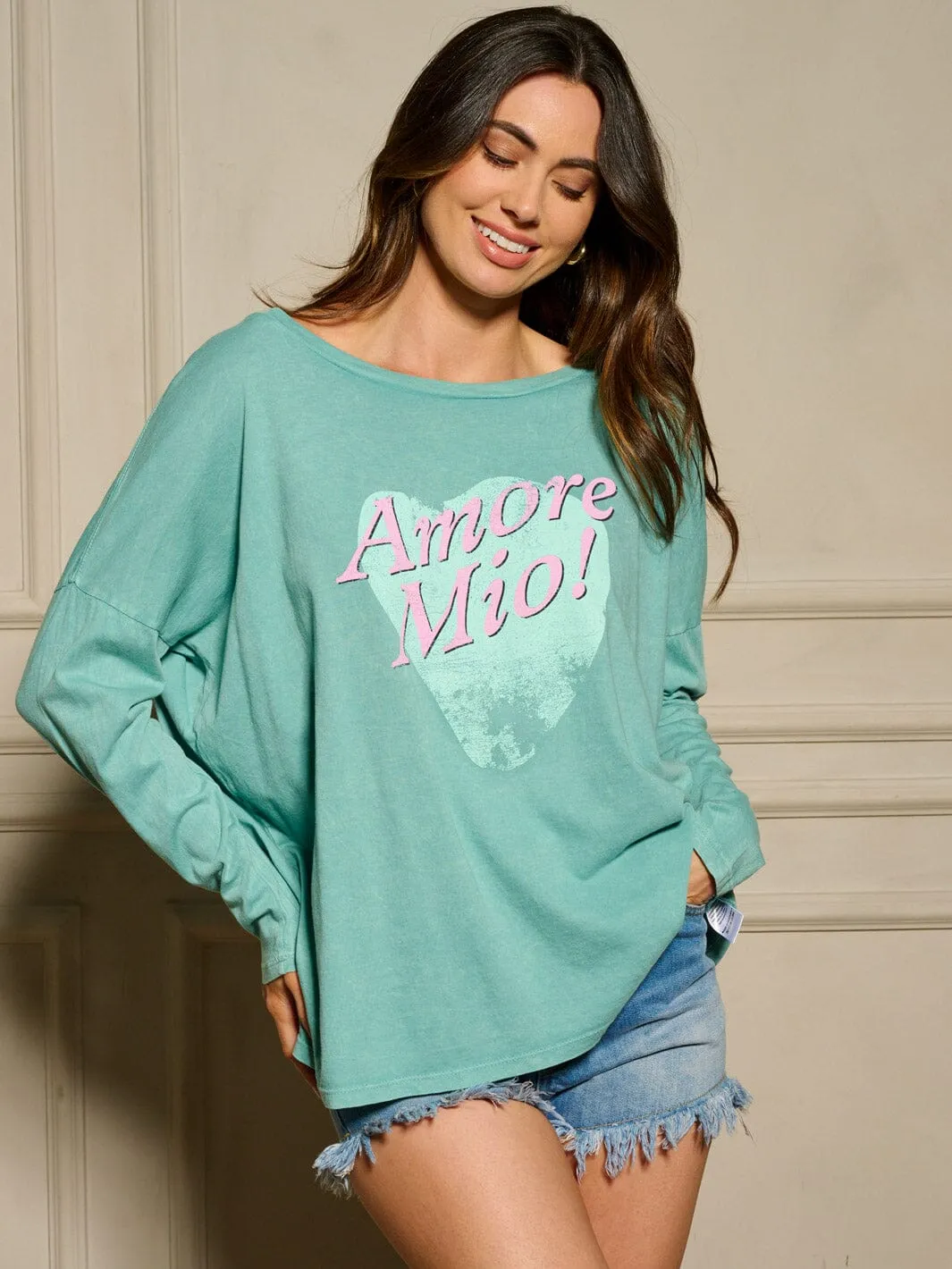 WOMEN'S LONG SLEEVE GRAPHIC BLOUSE TOP