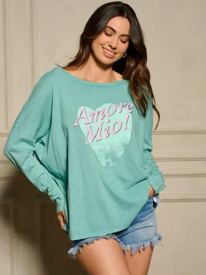WOMEN'S LONG SLEEVE GRAPHIC BLOUSE TOP