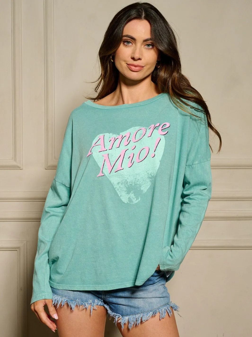WOMEN'S LONG SLEEVE GRAPHIC BLOUSE TOP